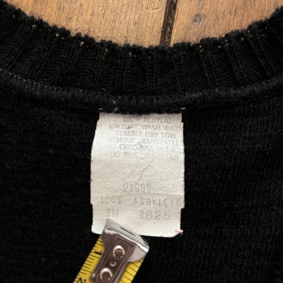 90s vintage argyle knit sweater vest black pink gray medium - Picture 7 of 7